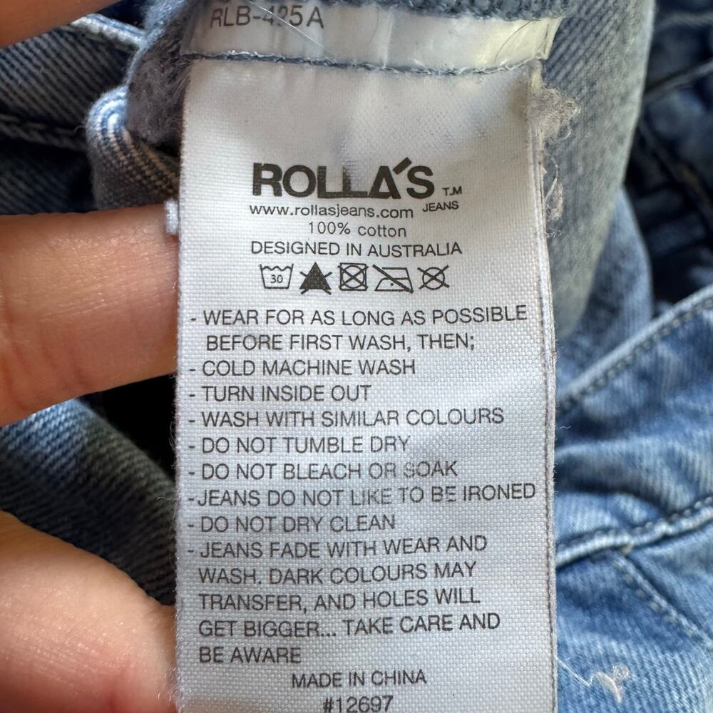 Rolla's High-Rise Wide-Leg Sailor Jeans Size 26 - Picture 7 of 7